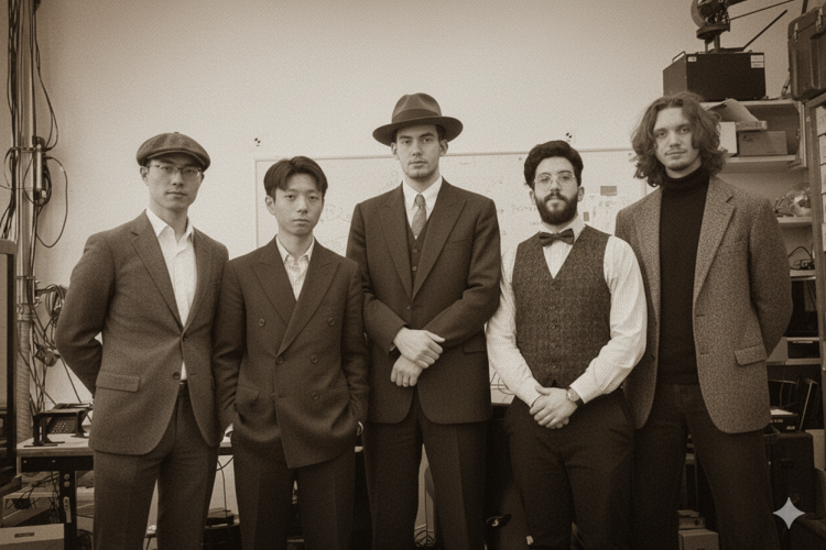 Founders of TUM-XR: Student Initiative From left: Pedro Jinjun Dong, Phi Ip, Danylo Katrechko, Mohamed Mansuri, and Joel Christlein. 
March 2025.